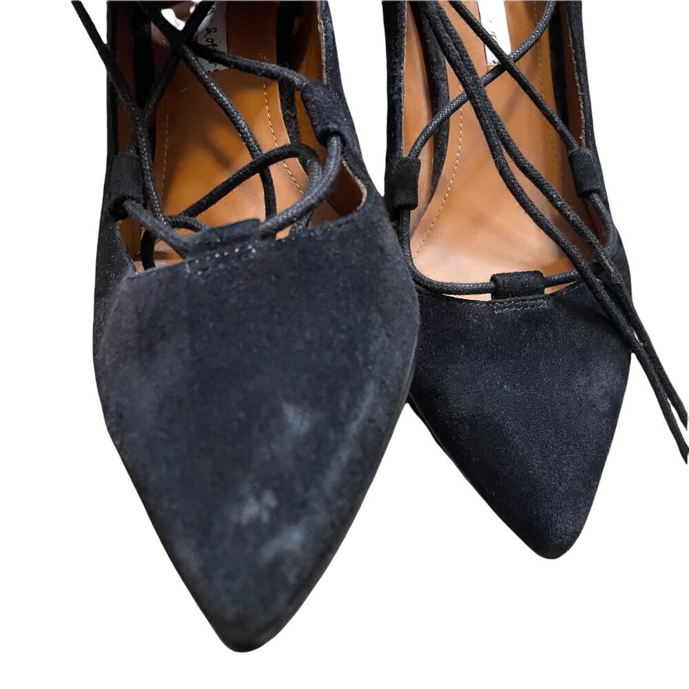 & Other Stories Faux Suede Lace Up Heels - Picture 8 of 9